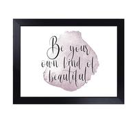 Cushioned Lap Tray with Bean Bag Base for Laptop & Eating - Your Own Kind of Beautiful Typography Quote Design | Padded Lap Desk for Sofa, Bed & Work | Portable TV Dinner & Breakfast Tray