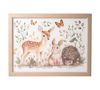 Cushioned Lap Tray with Beanbag Base Comfortable Portable Serving Tray for Laptops, Meals & Crafts (Assorted Designs) 44cm (Woodland Animals)