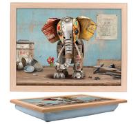 Cushioned Laptray Bug Art Scrap Animal Elephant Laptop Serving Lap Tray Desk