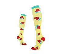 Cushioned Men Women Socks Breathable Smooth Grip Top High Striped Walking Athletic Sports Cotton Mens Work Thigh