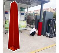 Cushioned Pole Pad Protector, Heavy Duty Foam Protection Cushion, Four-Sided Wrap for Basement, Garage, Playground, Outdoor Column Cover