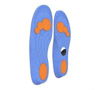 Cushioned PU Insoles With Protective Cover, Adjustable Shoe Inserts Compatible With for airtag Tracking, Anti-Loss Design For Adults And Children(Blue-190mm)