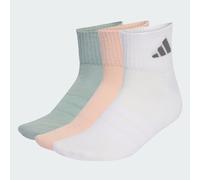 adidas Unisex CUSHIONED SPORTSWEAR ANKLE SOCKS 3 PAIR PACK, blush pink/white/Wonder Sage, 6.5-8