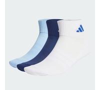 adidas Unisex CUSHIONED SPORTSWEAR ANKLE SOCKS 3 PAIR PACK, dark blue/white/glow blue, 13-14.5