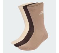 adidas Unisex Cushioned Sportswear Crew Socks 3 Pair Pack Socks, Crystal Linen/Aurora Coffee/chalky brown, XL