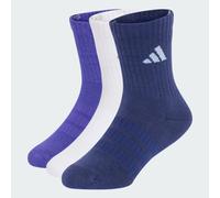 adidas Unisex Kids Cushioned Sportswear Crew Socks 3 Pair Pack Socks, Pure Purple/white/dark blue, 6-7 Years