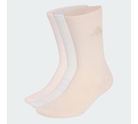 adidas Unisex Cushioned Sportswear Crew Socks 3 Pair Pack Socks, putty mauve/Distilled Pink/Frozen Purple/wonder beige, L