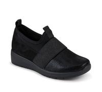 Cushioned Wedge Slip-On Shoes - Black Size 6