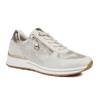 Cushioned Zip Up Trainers - Beige Size 7