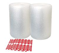 Cushioning Bubble Wrap Rolls 300MM - Small Air Bubble and Perforated Every 300mm (Double Pack (300mm x 11m))