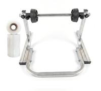 Cushioning Dispenser Stand for Foam Packaging Roll, Adjustable Plastic, Heavy Duty Steel Frame, 50kg Load Capacity, Ideal for Warehouse Packing Stations