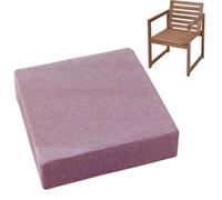 Cushions 45cm x 45cm/50cm x 50cm for Outdoor & Indoor Chair, Square Seat Pad for Garden Chairs High-Density Foam, Anti-Slip, Washable Cover- Patio, Dining, Sofa & Bench Use(Light Violet,45x45cmx10cm T