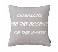 Cushions are the Essence of The Chair Quote Pillow Case 18X18 Inches Squares Couch Sofa Cushion Covers Cotton Linen