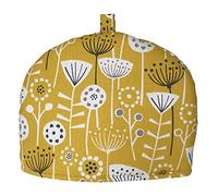 CUSHIONS2U Handmade Scandi Style Bergen Ochre Yellow, Grey Large Tea Cosy
