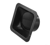 Cushteg ABS Plastic Square Flange Duct Connector for 100mm and 150mm Dia Hose with Check Valve, for Bathroom and Kitchen Extractor Fans(100#)