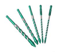 Cushteg Carbide Drill Bits 6/8/10/12mm with Hexagon Shank, 5PCS Set for Wall, Concrete, Glass, Tile, Wood and Metal, 150mm Length