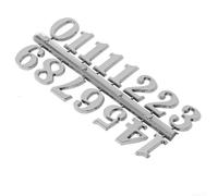 Cushteg DIY Clock Numbers and Roman Numerals Replacement Parts for Quartz Wall Clocks, Gold Silver Black Plastic Decorative Accessories(Sliver Arabic Numera)