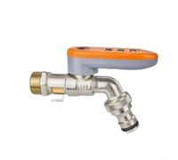 Cushteg Outdoor Frost-Proof Brass Garden Faucet With 3-Digit Combination Lock For Theft Prevention, High-Flow Water Tap Switch For Standard 1/2-Inch Hose Connections 10.6 X 7.5 X 7.4 Cm(A)