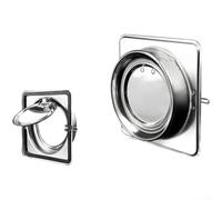 Cushteg Stainless Steel Kitchen Range Hood Check Valve With Sponge Seal, 100-180 Mm Duct Compatibility, Anti-Odor & Heat-Resistant Up To 150°C, Spring-Loaded Push-Button Installation(100MM)