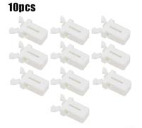 Cushteg Trash Can Plastic Lock Self-Locking Switch Replacement Catch Clip For Touch-Lid Bins Sturdy Black & White Bin Latch Repair Kit, For Kitchen, Storage Box Applications(White-10pcs)