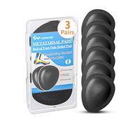 Cushwork Metatarsal Pads for Women Men, 3 Pairs Ball of Foot Cushions All Day Pain Relief for Metatarsalgia, Morton's Neuroma, 1/3 Inch Thick Foot Pads-L