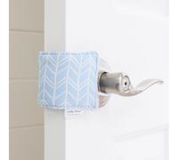 Cushy Closer The Original Door Cushion | No More Noisy Doors! | Door Latch Cover- Baby Safety for Quiet Doors (Birch - Blue)