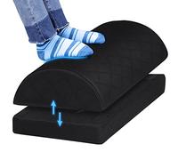 CushZone Foot Rest,Desk & Gaming Accessories,Foot Rest for Under Desk at Work,Comfortable Footrest with 2 Adjustable Heights & Removable Cover, Office Desk Accessories(Black-20 in)
