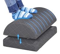 CushZone Foot Rest for Under Desk at Work Adjustable Foam for Office, Work, Gaming, Computer, Gift, Home Office Accessories Back & Hip Pain Relief (Grey)