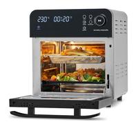 CUSIMAX 14.5L Digital Air Fryer, 8-in-1 Countertop Convection Oven | 1600W Air Fryer Oven for Home Use, with LED Touchscreen, for Fryer Dehydrate Rotisserie Bake Oil-Free, Stainless Steel
