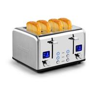 Cusimax 4 Slice Toaster, Stainless Steel, Ultra-Clear Led Display,6 Shade Settings