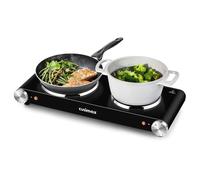 Cusimax Black 55cm 2500W Double Cast Iron Hot Plate Dual Rings Even Heating Cusimax Black