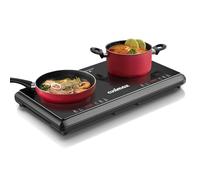 CUSIMAX Hot Plate For Cooking,2800W 9 Power Level Double Infrared Electric Stove With Sensor Touch,Kids Safety Lock,Timer,Ceramic Countertop Stove For Easy To Clean