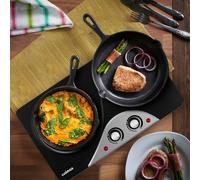 Cusimax Powerful Double Burner Electric Hot Plate 2100W in Black Cusimax Black