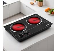 Cusimax Sleek Portable Electric Hot Plate With Dual Temperature Control 2400W