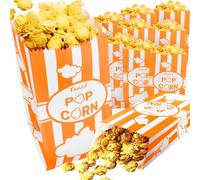 CUSINIUM 1oz Halloween Orange Paper Popcorn Bags (100-pack) - Carnival Theme - Customizable