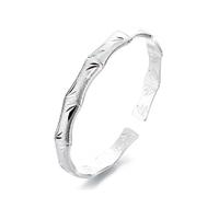 CUSIOALQQ Fashion 9999s Sterling Silver Open Bracelet for Women Fashion Simple Design Vintage Style Twist Silver Bangle Jewelry Handmade Carve Minimalism Dainty Charm Silver Bangle for Women