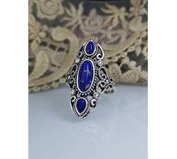 CUSIOALQQ Statement 925 Sterling Silver Turquoise Rings for Women Victorian Style Handmade Carve Flower Shape Dainty Ring Eternity Engagement Wedding Band Ring for Women Purple S