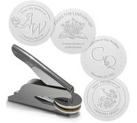 CUSMIZ Durable Book Embosser Personalised - Professional Personal Embosser for Books | Personalized from The Library of Stamp | Customized Seal Stamp for Office, Gifts, and Libraries