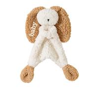 Cusom Bunny Snuggler Blanket Soft Loveys for Babies, Personalized Security Snuggly Rattle Blankie with Embroidery Text for Newborns, Infants, Toddlers Comfort & Cuddly Friend