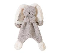 Cusom Bunny Snuggler Blanket Soft Loveys for Babies, Personalized Security Snuggly Rattle Blankie with Embroidery Text for Newborns, Infants, Toddlers Comfort & Cuddly Friend