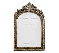 Cuspin Arched 5x7 Picture Frame Vintage Gold Frames, Bronze 5 by 7 Arched Picture Frame Hand-Crafted Resin with Glass Front Ornate Retro Antique Photo Frames for Wall and Tabletop Display Home Decor