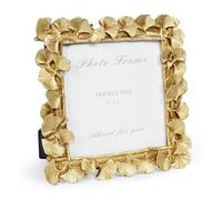 Cuspin Vintage Picture Frame 6x6 Gold Frames, Gold Ornate Leaf Textured Hand-Crafted Resin with Glass Front Antique Photo Frame for Tabletop Display, Retro Design Home Decor