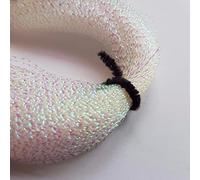 CUSROS 100 Pack Lure Line Glitter Hook Line Feather Accessories Spiral Multicolor Fly Fishing Crystal Glitter Glitter Glitter Wire for Making Fly Fishing Lure Flies White