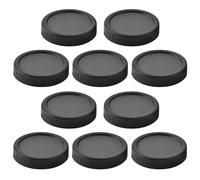 CUSROS 10Pcs Wide Mouth Mason Jar Lid 86mm Plastic Canning Lid Colored Leak-Proof Storage-Cap with Silicone Seals Rings, Colored Screw-Caps with Silicone Gasket for Mason/Canning Jars Black