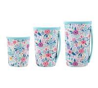 CUSROS 3Pcs Reusable Iced Coffee Sleeves, Fits 16-32 Oz Cups, Neoprene, Blue, Green, Purple