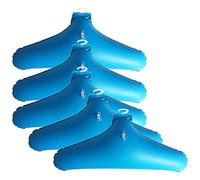 CUSROS 5Pcs Clothes Hangers Coat Hanger Hooks Organizer Rack Clothes Clips, PVC Inflatable Foldable Clothes Hanger Rack Non Slip Portable Coat Holder Blue One Size