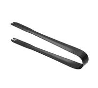 CUSROS Compact Size Kitchen Tongs Chef Small Ice Cube Tong Stainless Steel Food Serving Durable Mini Clip for Salad Toaster Desserts Black