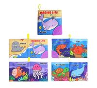 CUSROS Fabric Book Early Learning Exquisite Printing Lovely Baby Color Perception Tail Fabric Books B