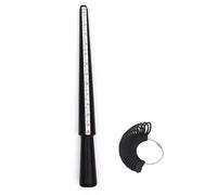 CUSROS Finger Ring Sizer Straighten Before Measuring Tool Plastic Accurate Mandrel Us0-13 Size Gauge Durable Easy-to-read Black