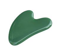 CUSROS Guasha Board Guasha Scraping Massage Facial Stone Scraper Tool, Heart-Shaped Prevent Wrinkle Green Wrinkle Reducing Massage Stone for Adult Dark Green One Size